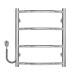 Buy electric heated towel rail Classic P4 400х500 Deffi stainless steel (Chrome, EF16, Left connection)