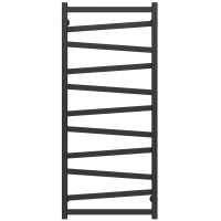 Water heated towel rail Alpha P11 500х1200 Deffi stainless steel (Black, Bottom connection)
