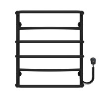 Electric heated towel rail Aquamix P6 500х600 Deffi colored steel (Black, EF16, Right connection)