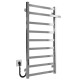 Buy electric heated towel rail Nicolе P9 500х1000 Deffi stainless steel (Chrome, JD04, Left connection)