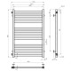 Buy water heated towel rail Magnus P12 500х800 Deffi stainless steel (Chrome, Side left connection)