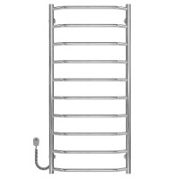 Elektrischer Handtuchwärmer Trapezium P10 500х1100 Deffi edelstahl (Chrom, EF16, Linker Anschluss)