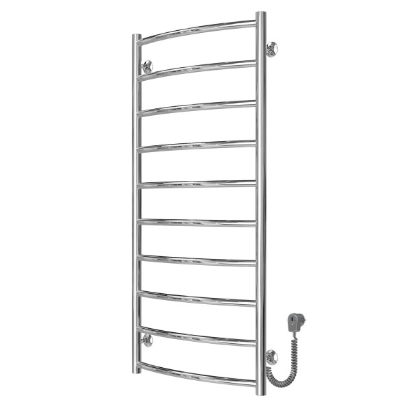 Buy electric heated towel rail Classic P10 500х1100 Deffi stainless steel (Chrome, EF16, Right connection)
