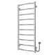 Buy electric heated towel rail Classic P10 500х1100 Deffi stainless steel (Chrome, EF16, Right connection)
