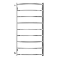 Water heated towel rail Classic P9 500х1000 Deffi stainless steel (Chrome, Side left connection)