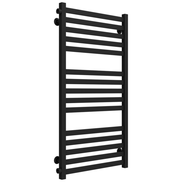 Buy water heated towel rail Magnus P15 500х1000 Deffi stainless steel (Black, Side left connection)