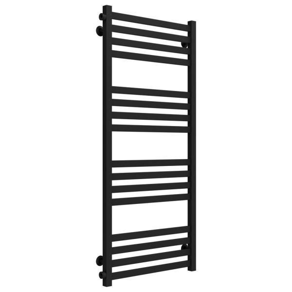 Buy water heated towel rail Magnus P16 600х1200 Deffi stainless steel (Black, Side left connection)
