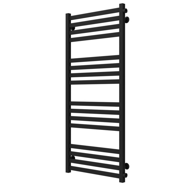 Buy water heated towel rail Magnus P16 600х1200 Deffi stainless steel (Black, Side right connection)