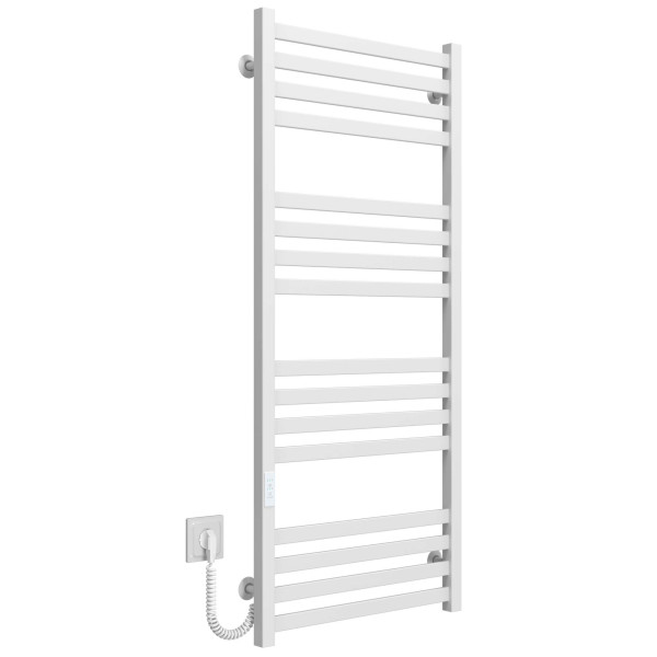 Buy electric heated towel rail Magnus P16 600х1200 Deffi stainless steel (White, WD04, Left connection)
