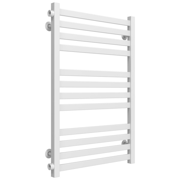 Buy water heated towel rail Magnus P12 600х800 Deffi stainless steel (White, Side left connection)