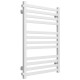 Buy water heated towel rail Magnus P12 600х800 Deffi stainless steel (White, Side left connection)
