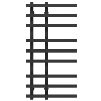 Water heated towel rail Atena P9 150х1000 Deffi stainless steel (Black, Bottom connection)