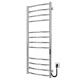 Buy electric heated towel rail Classic Elite P12 400х1200 Deffi stainless steel (Chrome, JD03, Right connection)