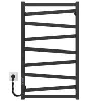 Elektrischer Handtuchwärmer Alpha P9 500х900 Deffi edelstahl (Schwarz, JD04, Linker Anschluss)