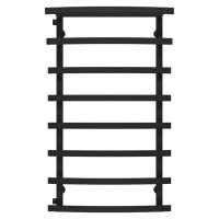 Water heated towel rail Lotos P8 500х1000 Deffi stainless steel (Black, Side left connection)