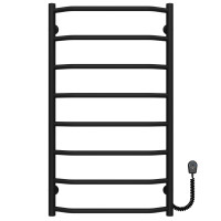 Elektrischer Handtuchwärmer Trapezium P8 500х900 Deffi edelstahl (Schwarz, EF16, Richtige Verbindung)