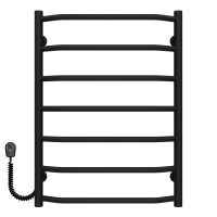 Elektrischer Handtuchwärmer Trapezium P7 500х700 Deffi edelstahl (Schwarz, EF16, Linker Anschluss)