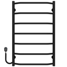 Electric heated towel rail Trapezium P7 500х800 Deffi stainless steel (Black, EF16, Left connection)