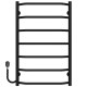 Buy electric heated towel rail Trapezium P7 500х800 Deffi stainless steel (Black, EF16, Left connection)