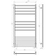Купити рушникосушарку електричну Avast П12 600х1200 Deffi фарбована сталь (Білий, WD04, Ліве підключення)