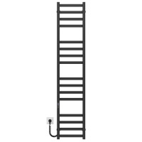 Elektrischer Handtuchwärmer Avast P16 300х1600 Deffi farbiger Stahl (Schwarz, JD04, Linker Anschluss)