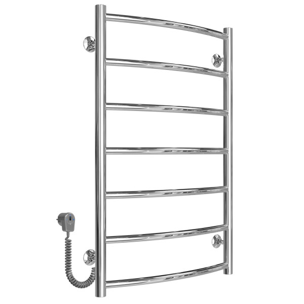 Buy electric heated towel rail Classic P7 500х800 Deffi stainless steel (Chrome, EF16, Left connection)