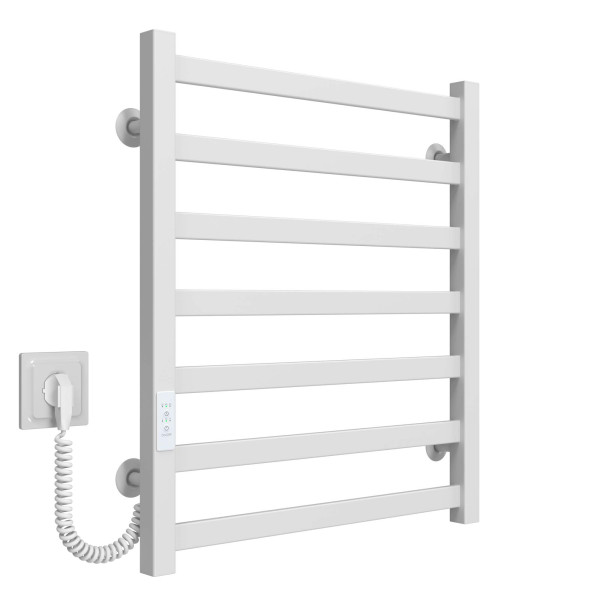 Buy electric heated towel rail Avast P7 500х600 Deffi colored steel (White, WD04, Left connection)