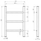 Buy Water heated towel rail Orion P3 300х500 Deffi stainless steel (Black, Bottom connection)