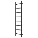 Buy Water heated towel rail Orion P8 400х1400 Deffi stainless steel (Black, Bottom connection)