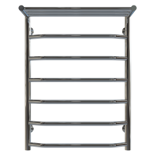 Wasserbeheizter Handtuchhalter Trapezoid with shelf P7 500х700 Deffi edelstahl (Chrom, Нижнє підключеня)