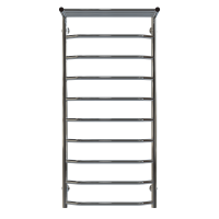 Water heated towel rail Trapezoid with shelf P10 500х1100 Deffi stainless steel (Chrome, Bottom connection)
