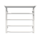 Buy Water heated towel rail Trapezoid with shelf P5 500х500 Deffi stainless steel (White, Bottom connection)