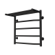 Wasserbeheizter Handtuchhalter Trapezoid with shelf P5 500х500 Deffi edelstahl (Schwarz, Anschluss unten)