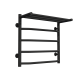 Wasserbeheizter Handtuchhalter Trapezoid with shelf P5 500х500 Deffi edelstahl (Schwarz, Anschluss unten)