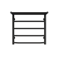 Wasserbeheizter Handtuchhalter Trapezoid with shelf P5 500х500 Deffi edelstahl (Schwarz, Anschluss unten)