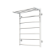 Buy Water heated towel rail Trapezoid with shelf P7 500х700 Deffi stainless steel (White, Bottom connection)