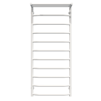 Water heated towel rail Trapezoid with shelf P11 500х1200 Deffi stainless steel (White, Bottom connection)