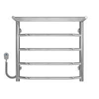 Elektryczny podgrzewacz ręczników Trapezoid with shelf R5 500х500 Deffi stal nierdzewna (Chrome, EF16, Połączenie lewe)