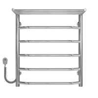 Elektrischer Handtuchwärmer Trapezoid with shelf R6 500х600 Deffi edelstahl (Chrom, EF16, Linker Anschluss)
