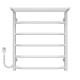 Buy an electric heated towel rail Trapezium with shelf P6 500х600 Deffi stainless steel (White, EF16, Left connection)