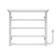 Buy an electric heated towel rail Trapezium with shelf P5 500х500 Deffi stainless steel (White, EF16, Right connection)