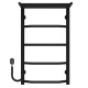 Elektrischen Handtuchwärmer kaufen Trapezium with shelf P5 400х700 Deffi edelstahl (Schwarz, EF16, Linker Anschluss) 