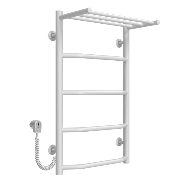 Kup elektryczny podgrzewacz ręczników Trapezium with shelf P5 400х700 Deffi stal nierdzewna (Biały, EF16, Połączenie lewe) 