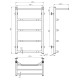 Elektrischen Handtuchwärmer kaufen Trapezium with shelf P5 400х700 Deffi edelstahl (Weiss, EF16, Richtige Verbindung) 