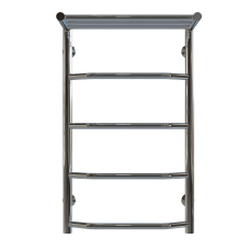Wasserbeheizter Handtuchhalter Trapezoid with shelf P5 400х700 Deffi edelstahl (Chrom, Нижнє підключеня)