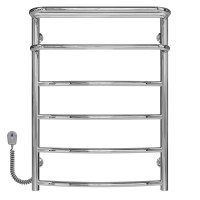 Electric heated towel rail Hotel P6 400х700 Deffi stainless steel (Chrome, EF16, Left connection)