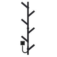 Elektrischer Handtuchwärmer Kir P6 1000 Deffi edelstahl (Schwarz, JD04)