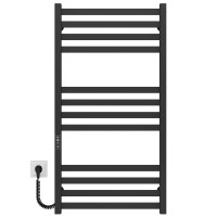 Elektrischer Handtuchwärmer Avast P12 600х1000 Deffi farbiger Stahl (Schwarz, JD04, Linker Anschluss)