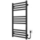 Buy electric heated towel rail Avast P12 600х1000 Deffi colored steel (Black, JD04, Right connection)