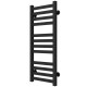 Buy water heated towel rail Magnus P12 400х800 Deffi stainless steel (Black, Bottom connection)